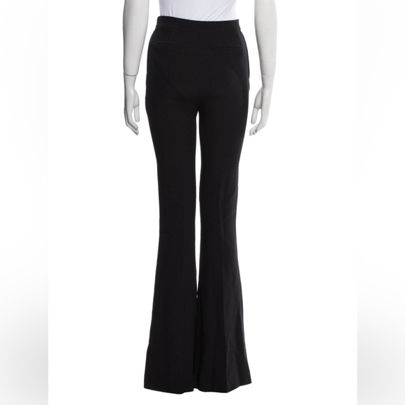 Safiyaa Black Flare Pants High-Rise Retro Style - Picture 4 of 8